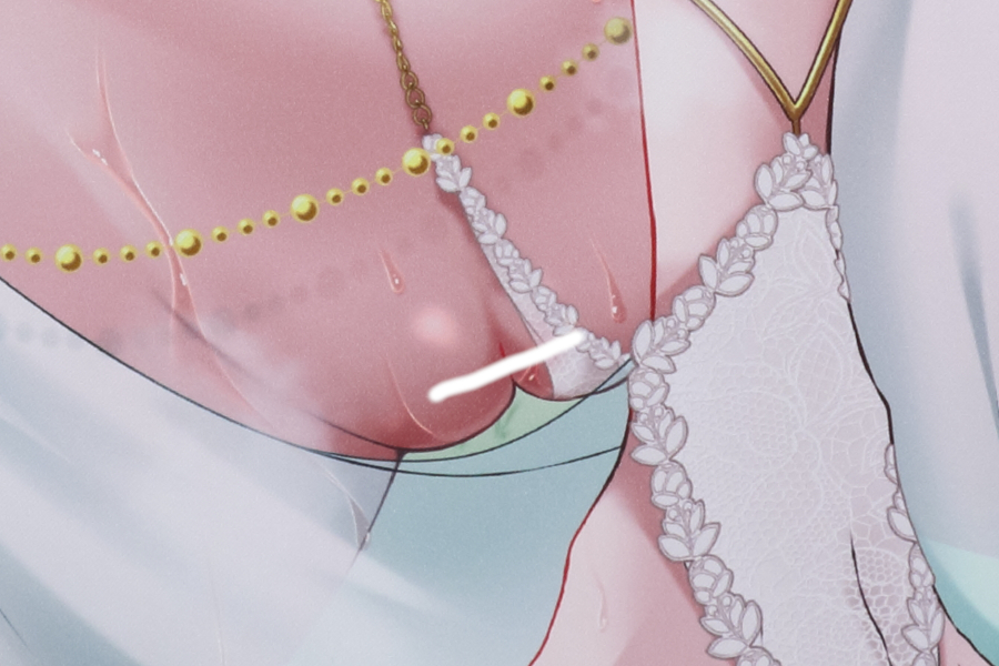 【レビュー】アカツキ 2025年2月14日「月刊女神第二弾」新規グッズ(成年向け) Wスエードタペストリー (猫りん堂)_局部アップ