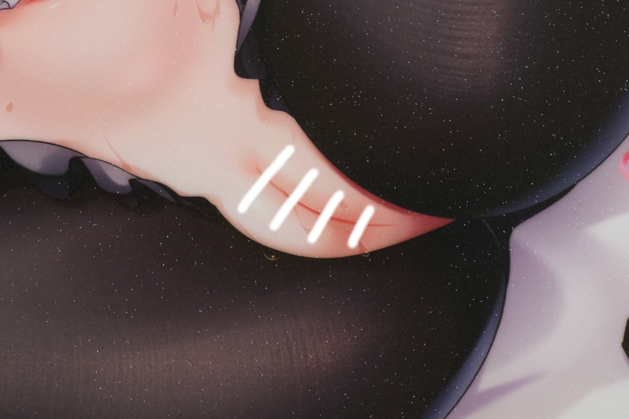 【レビュー】猫りん堂セレクション アカツキ先生 くじ あっぷるるんPai A-1.B1キラっとタペストリー①(描きおろし) (FANZA)_局部アップ