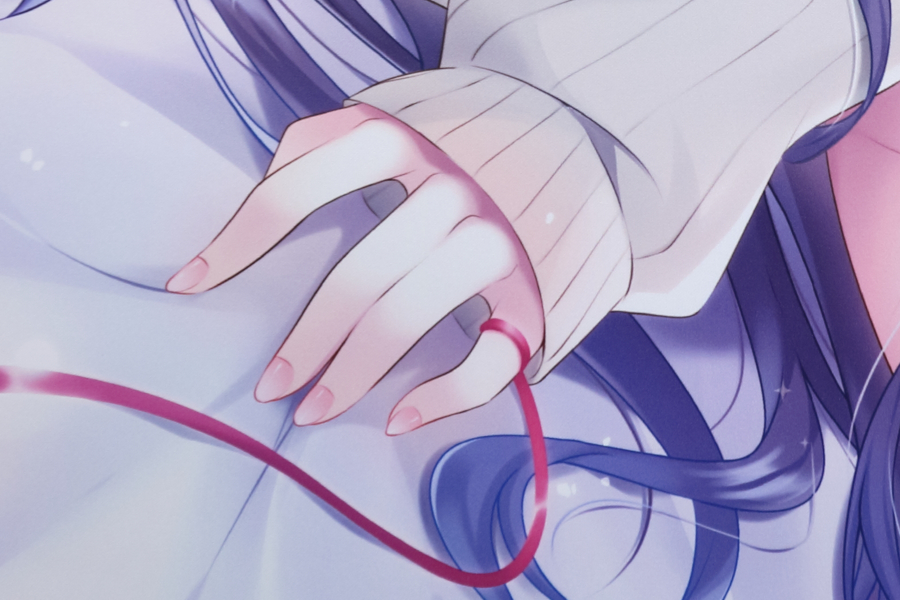 【レビュー】わたがしゆい 冬の物語 成年版 Wスエードタペストリー (うりぼうざっか店)_赤い糸