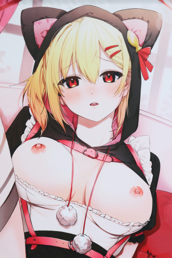 【レビュー】甘霧ころも 2022年3月25日新規グッズ（成年向け） Wスエードタペストリー (猫りん堂)_バストアップ