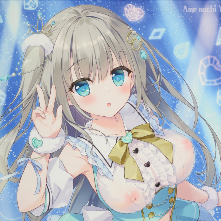 【レビュー】あめとゆき アイドルエメラルドちゃんタペストリー（R18ver） (あめ　のち　ゆき)_バストアップ